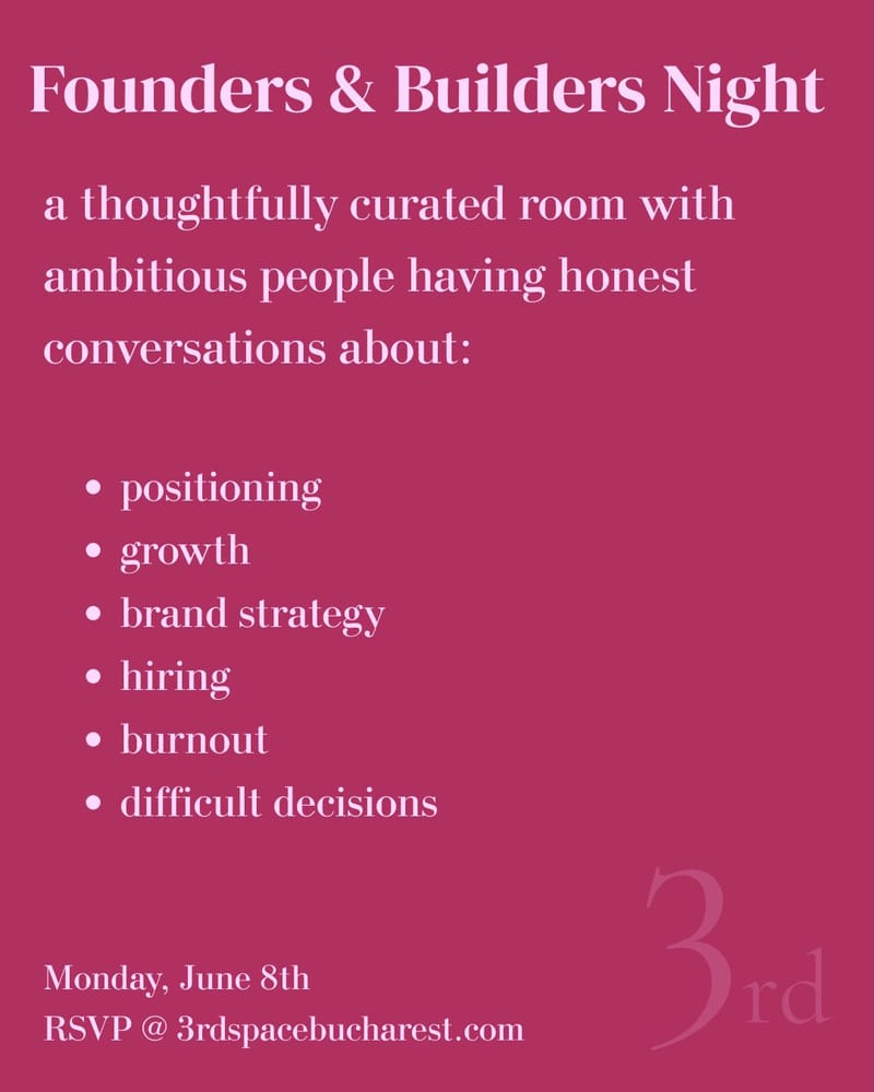 Why I'm Hosting Founders & Builders Night in Bucharest